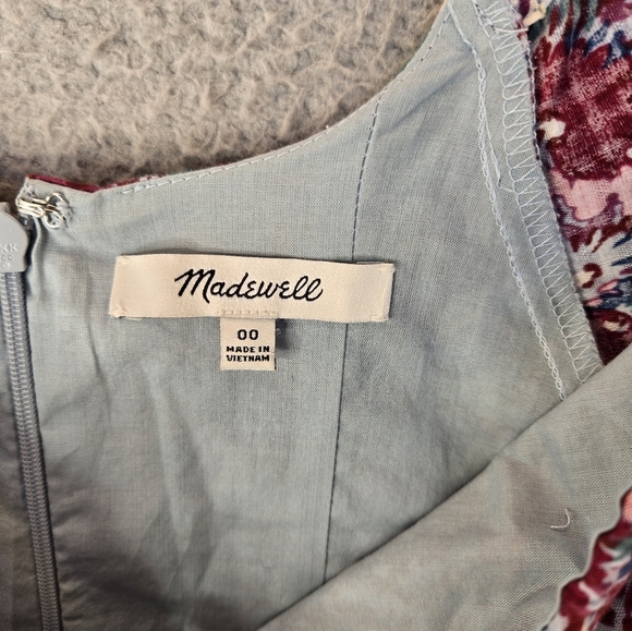 Madewell Amalia Womens Floral Tiered Mini Dress Sz 00 Spring Summer Festival - Picture 7 of 13